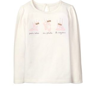 Janie & Jack Ballet Shoes Tee